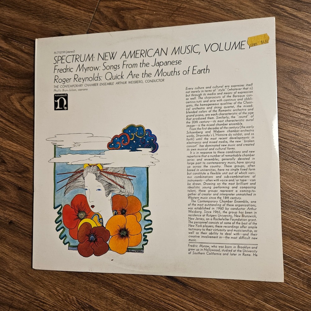 Fredric Myrow Spectrum: New American Music, Volume I 1969 H-71219 Sealed NOS‎